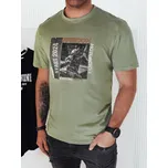 Pánské zelené tričko s potiskem FashionStreet RX5465 XL