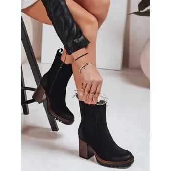 Dámské kozačky Dámské semišové kozačky černé FashionStreet ZY1319 41