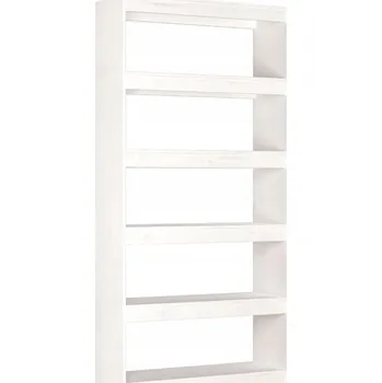 Knihovna REGÁL NA KNIHY KNIHOVNA BÍLÝ SKŘÍŇKA Police Přihrádka 80x30x167,4 cm