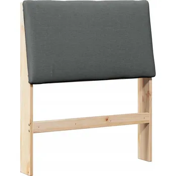 Čalouněné čelo postele Tmavě šedá 80 cm Masivní borové dřevo