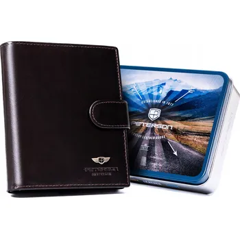 Peněženka Peterson pánská peněženka z přírodní kůže hnědá - muž