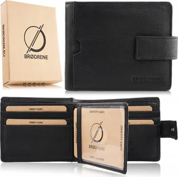 Peněženka Brødrene pánská kožená peněženka černá - muž