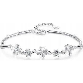 Náramek DÁMSKÝ NÁRAMEK s Křišťály, NASTAVITELNÝ, Stříbrný