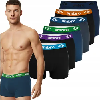 Umbro pánské boxerky sada 6 kusů mix barev bavlna velikost XL