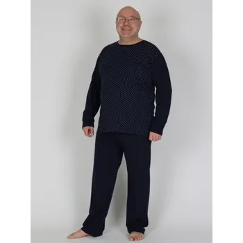 Pánské pyžamo EVONA a.s. Pánské dlouhé pyžamo EVONA BIGSTER 506 Velikost: 4XL