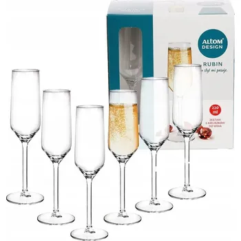 Sklenice Skleničky na šampaňské, prosecco Altom Design Rubín 220 ml 6 ks