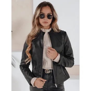 Dámská bunda Dámská kožená bunda ramones černá FashionStreet TY5201 M