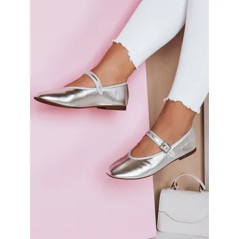 Dámské polobotky Dámské baleríny ELLICAN se stříbrnou přezkou FashionStreet ZY0706 38
