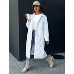Dámský prošívaný dlouhý kabát TRENDIFY bílý FashionStreet TY4380 M
