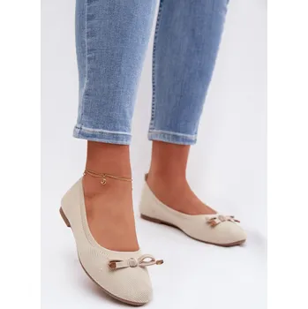 Dámské baleríny Baleríny s Mašlí Béžové Amelivra 40