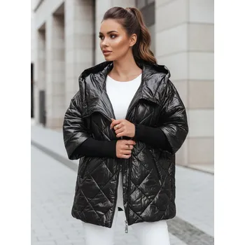 Dámská přechodná prošívaná bunda oversize PUFFILOF černá FashionStreet TY4855 XL