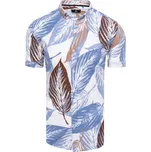 Pánská bílá košile s krátkým rukávem FashionStreet KX1033 M