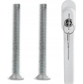 Okenní klika HLINÍKOVÁ KLIKA BÍLÁ S BLOKACÍ DO OKNA 4 KS PRO KOUPELNY TERASY BALKONY