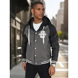 Pánská bunda bomber s kapucí šedá FashionStreet TX5017 M