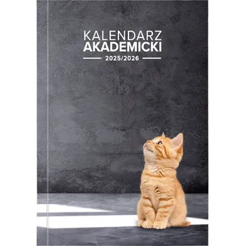 Kalendář Akademický kalendář 2025/2026 A5 s PVC obalem - průhledný, kočka