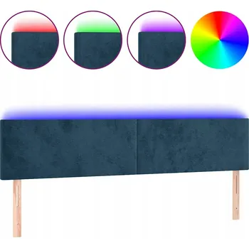 VidaXL Čelo postele, tmavě modrá,