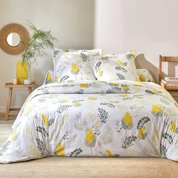 Povlečení Blancheporte Povlečení Mimosa s potiskem květin, bavlna Velikost: klasické prostěradlo 180x290 cm