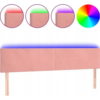 VidaXL Čelo postele s LED osvětlením, růžové,