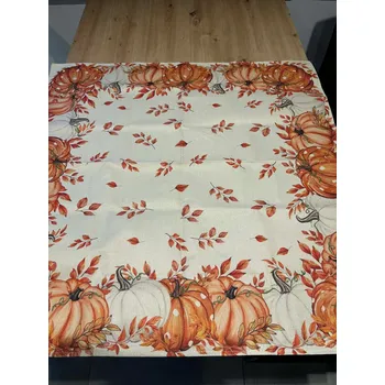 ubrus PODZIMNÍ UBRUS 85X85CM DÝNĚ HOUBY PTAČÍ BUDKA DEKORACE NA STŮL