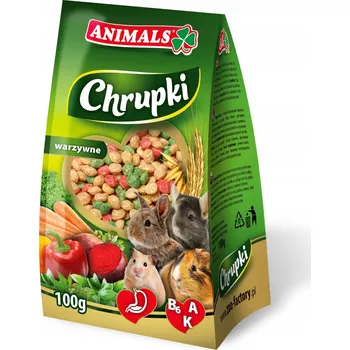 Krmivo pro hlodavce Animals Zeleninové křupky pro hlodavce a králíky 100g