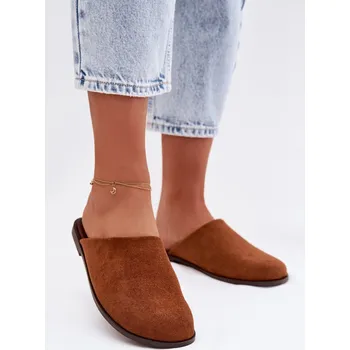 Dámské žabky Dámské ploché sandály z eko semiše Camel Veronelle 40