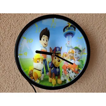 Hodiny Hodiny noční lampa Tlapková patrola