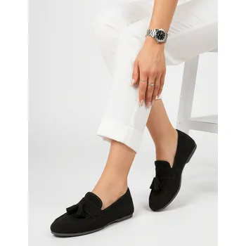 Dámské polobotky Dámské černé semišové mokasíny FashionStreet ZY1366 39