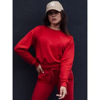 Dámská mikina CASUALVIBE dámská klasická mikina červená FashionStreet BY1304 L