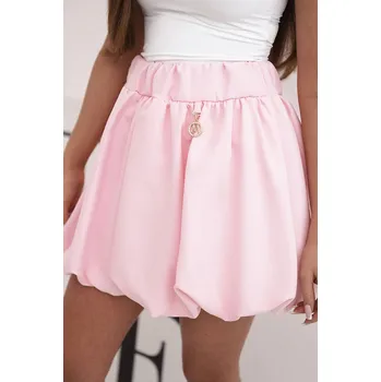 Dámská sukně Dámská viskózová sukně balónová s gumou v pase cukrově růžová UNI