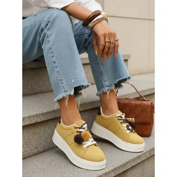 Dámské tenisky Dámské tenisky na platformě žluté FashionStreet ZY1417 37