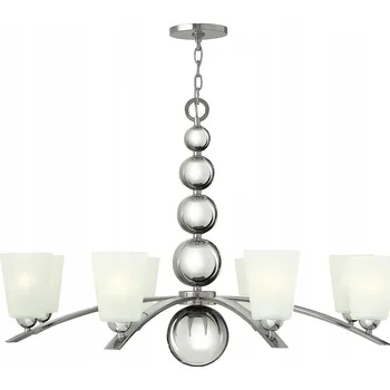 Vícebodový lustr do obýváku Zelda HK-ZELDA8-PN Hinkley, bílý nikl