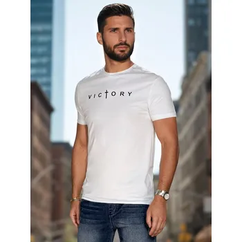 Pánské tričko Pánské tričko s potiskem bílé FashionStreet RX5641 XXL