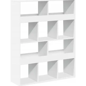 Knihovna Regál/přepážka, bílá, 100x33x125,5 cm, dřevěný materiál