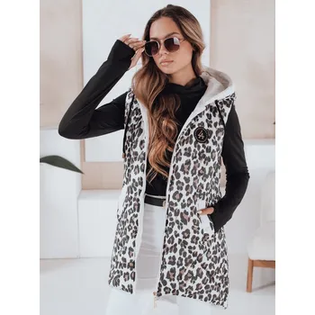 Dámská vesta Dámská prošívaná maskáčová vesta ELMERA bílá FashionStreet TY5028 S