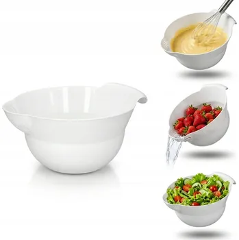 KUCHYŇSKÁ MÍSA 1,8l pro míchání a mixování, plastová s úchytem (salátová mísa)