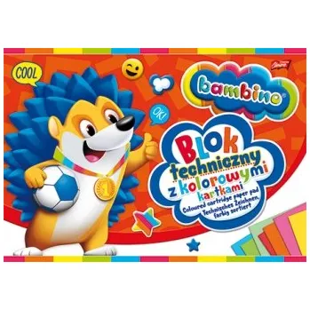 Blok Technický blok A4 Barevné papíry 160g Bambino