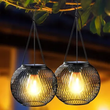 Venkovní osvětlení 2x Solární zahradní LED lampa LUCERNA Závěsná