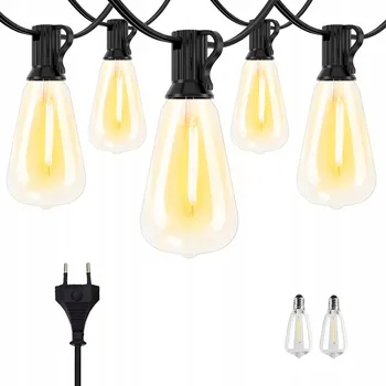 Venkovní osvětlení ZAHRADNÍ SVĚTELNÝ ŘETĚZ 15,2 m 25 LED ST38 Venkovní světelné řetězy