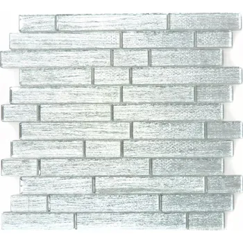 Obklad Skleněná mozaika WzorcowniaStudio 29,8 x 30,5 cm, odstíny šedé a stříbrné