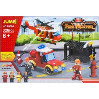 ostatní stavebnice Jumei Stavebnice HASIČI 326 dílků 38x26 cm