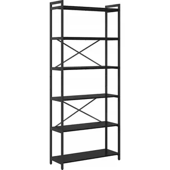 Knihovna Police dřevěná VidaXL 80 x 30 cm dub černý