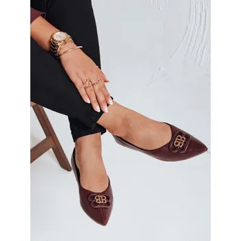 Dámské polobotky FashionStreet dámské bordó baleríny ZY1060 39