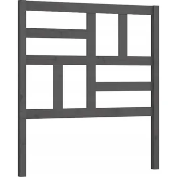 VidaXL Čelo postele, šedé, 106x4x104 cm, masiv
