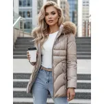 Dámská zimní bunda WINTERCHIC s kapucí v barvě camel FashionStreet TY4438z L