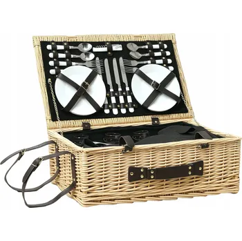 Piknikový koš Piknikový koš Outsunny proutěný piknikový koš