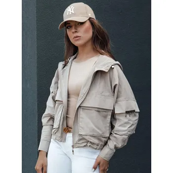 Dámská bunda Dámská přechodná bunda s kapucí BUNOL béžová FashionStreet TY4468 L
