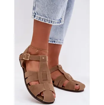 Dámské sandále Dámské římské sandály Ploché Khaki Belanessa 39