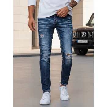 Pánské kalhoty Pánské modré džínové kalhoty FashionStreet UX3948 s33