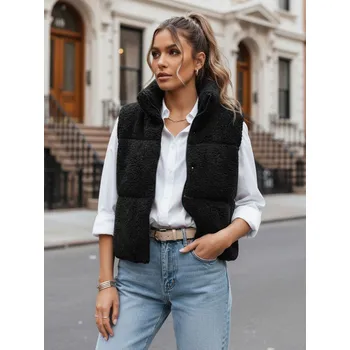 Dámská vesta Dámská vesta z ovčí kůže BEEWARM černá FashionStreet TY3845 L