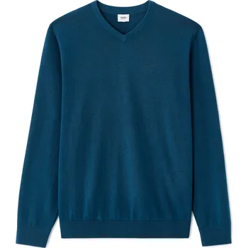 Pánská móda Celio Bavlněný svetr Decotonv 1172390 Tmavě modrá S